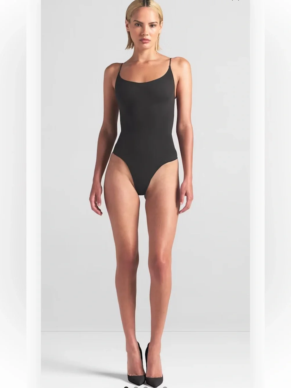 Sheer seamless thong bodysuit